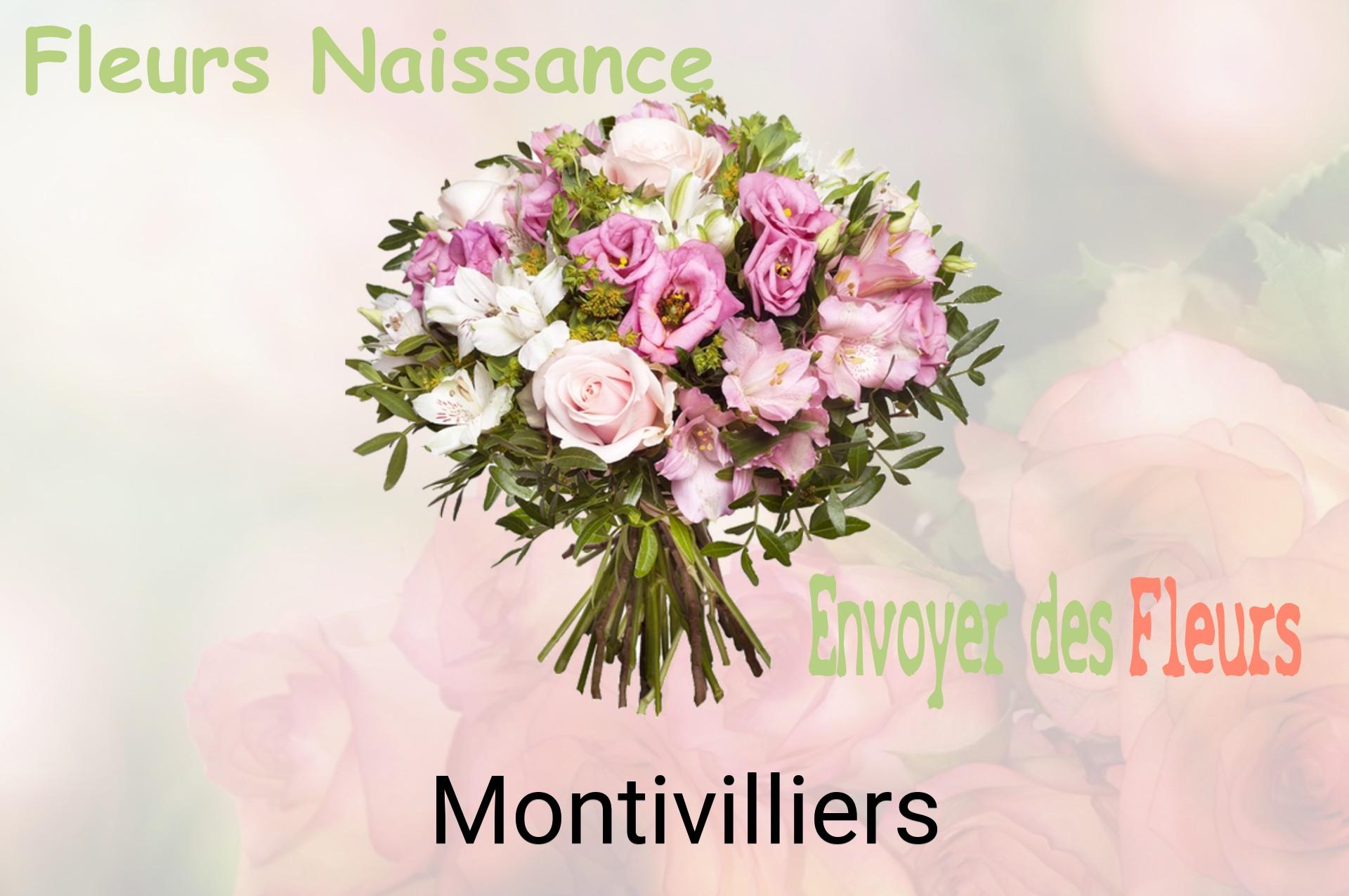 Bouquet de fleurs de naissance livré à Montivilliers