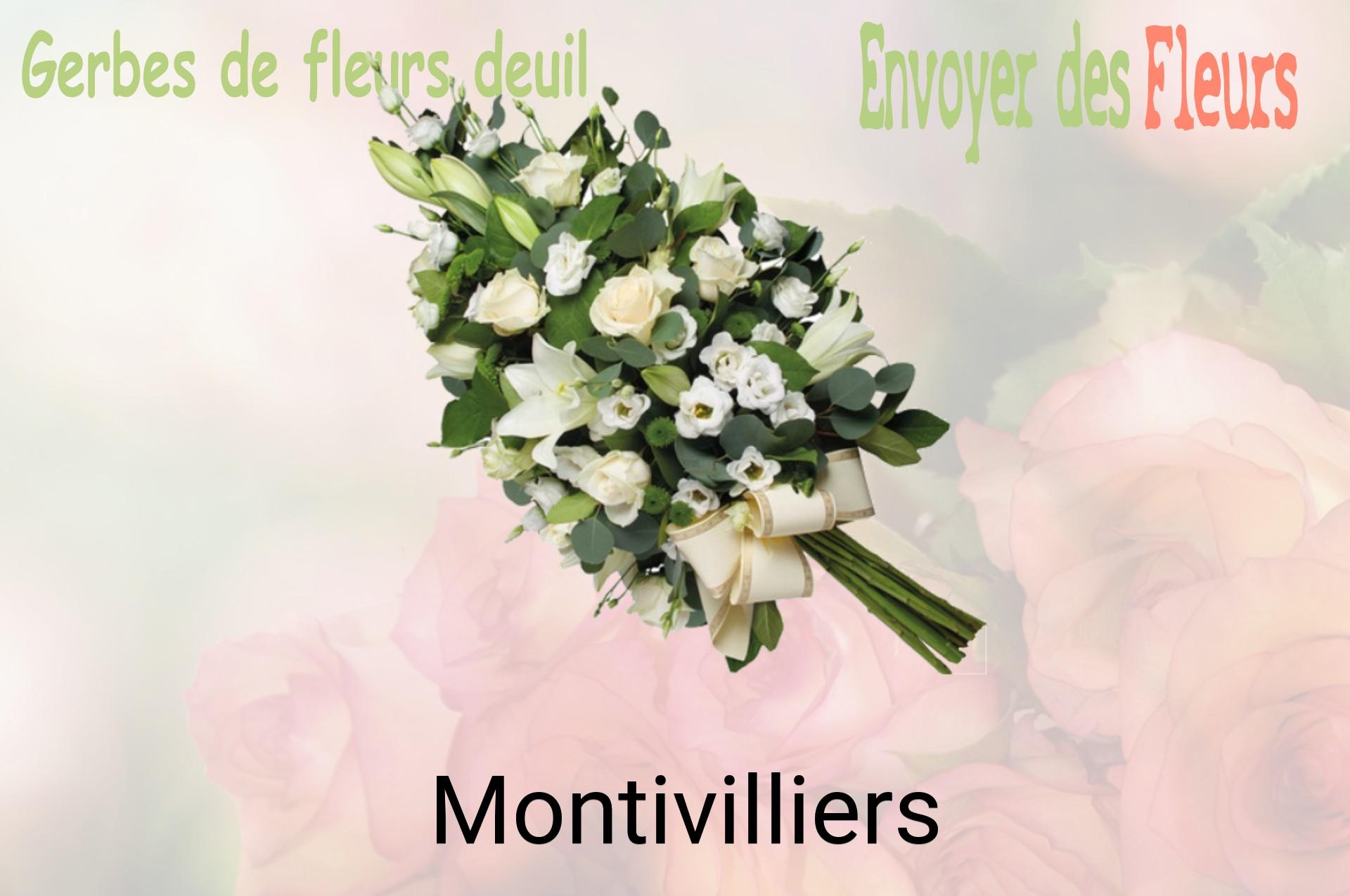 Gerbe de fleurs de deuil livrée à Montivilliers